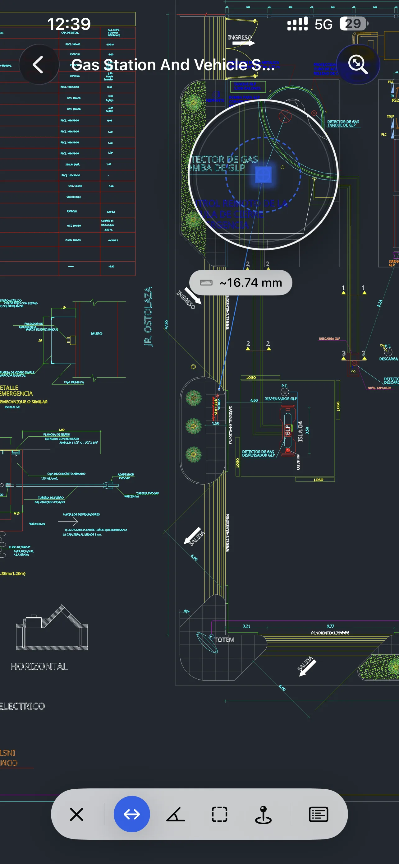 Viewra DWG measurement tools.