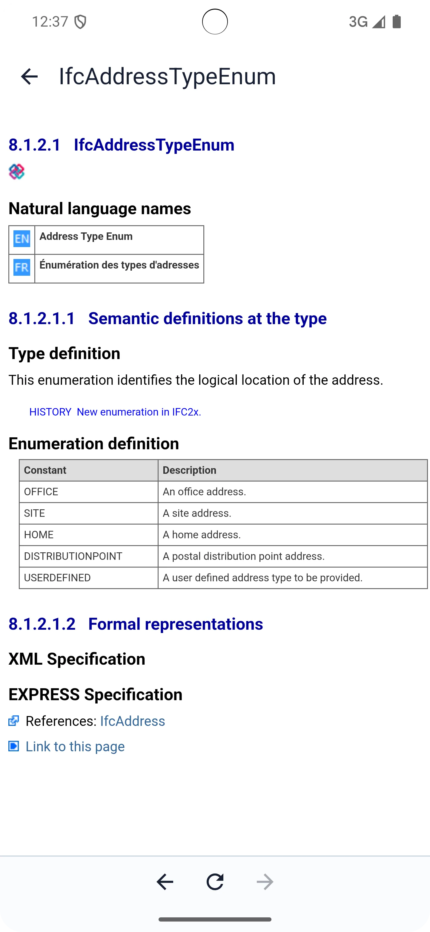 Viewra IFC reference information.