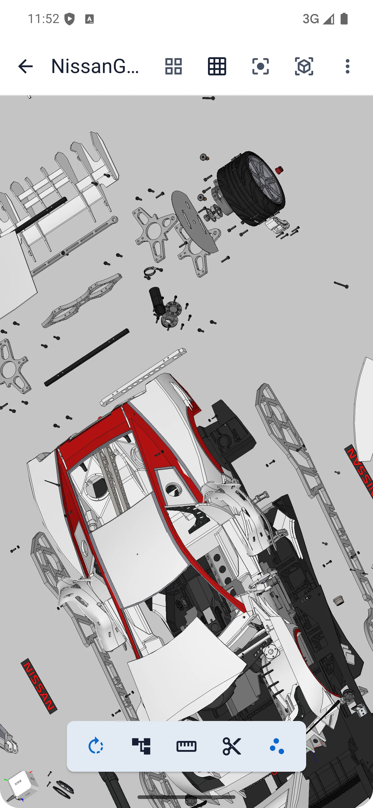 Viewra STEP exploded assembly view.