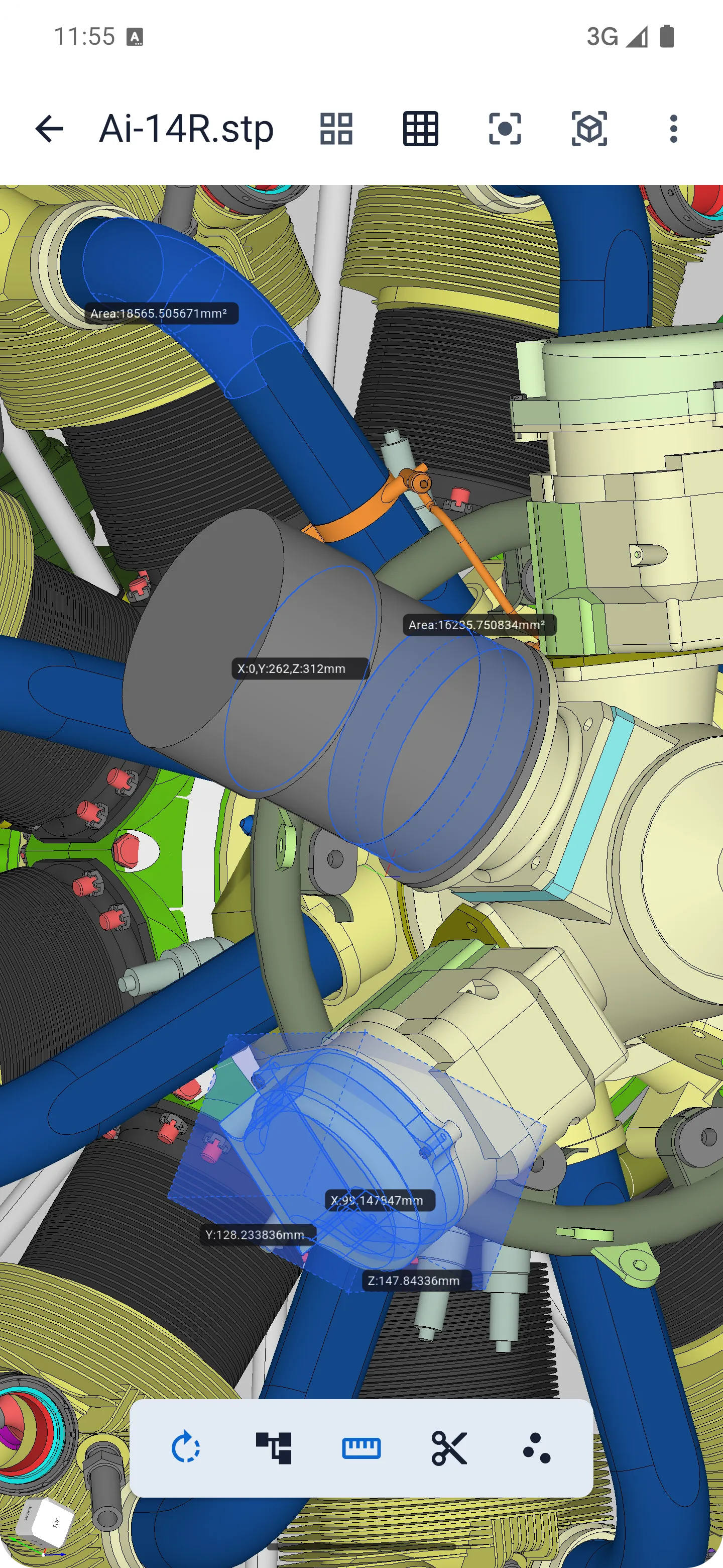 Viewra STEP exploded assembly view.