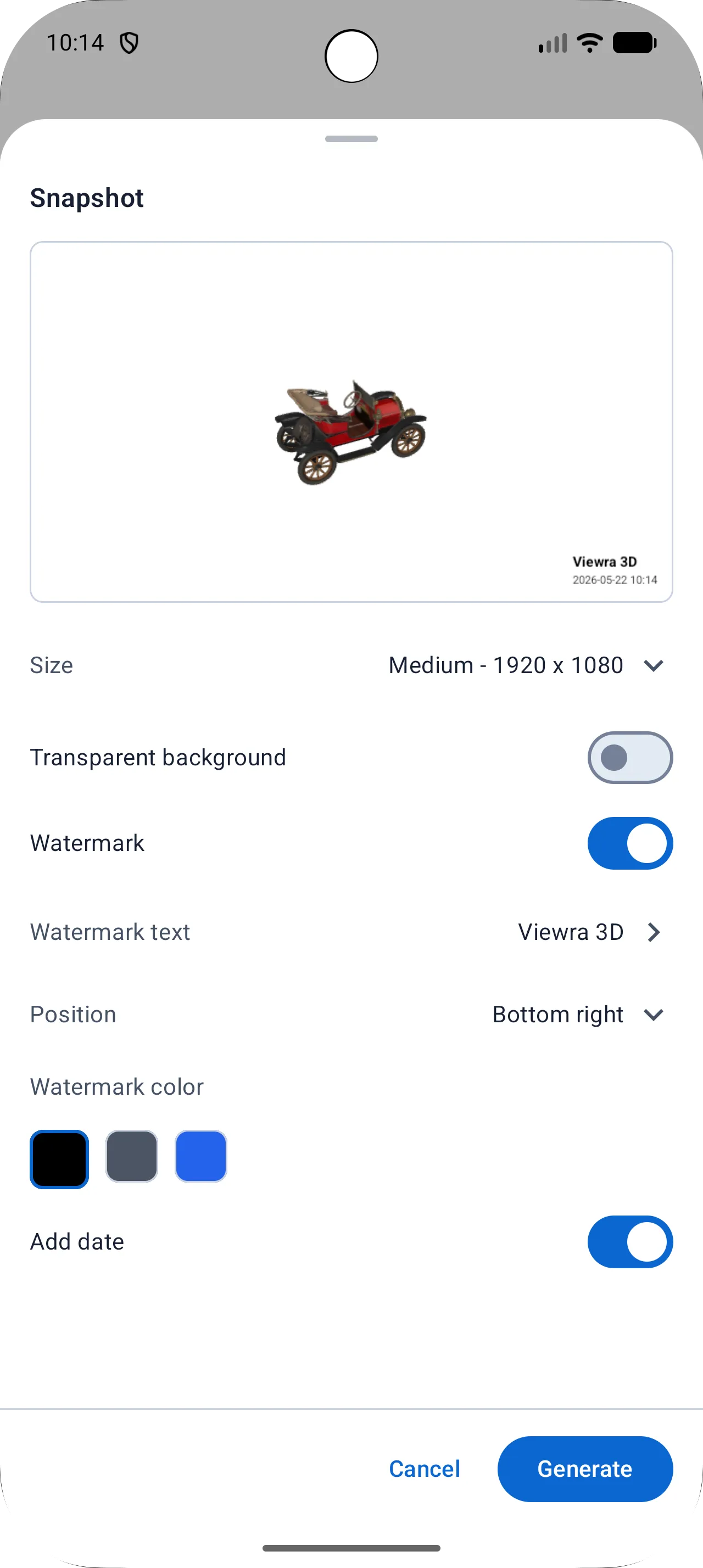 Viewra 3D model tree controls.